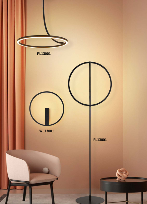 Adjustable Rotating LED Pendant Light - 24W Dimmable Ceiling Lamp, 3000K-6000K Color Temperature, Modern Fishing Rod Design PL13001