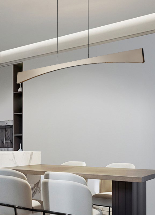 Modern Curved Linear LED Pendant Light | 3000K | PL16028 Series
