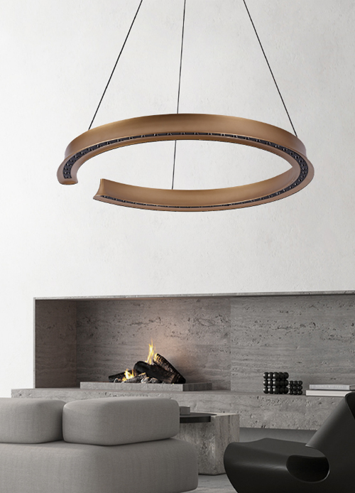 Modern C-Shaped LED Pendant Light |Dining & Living Use | LED Chandelier | Home & Hospitality