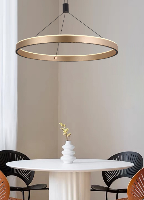 Modern LED Ring Chandelier Pendant | 100W | Decorative Aluminum Design