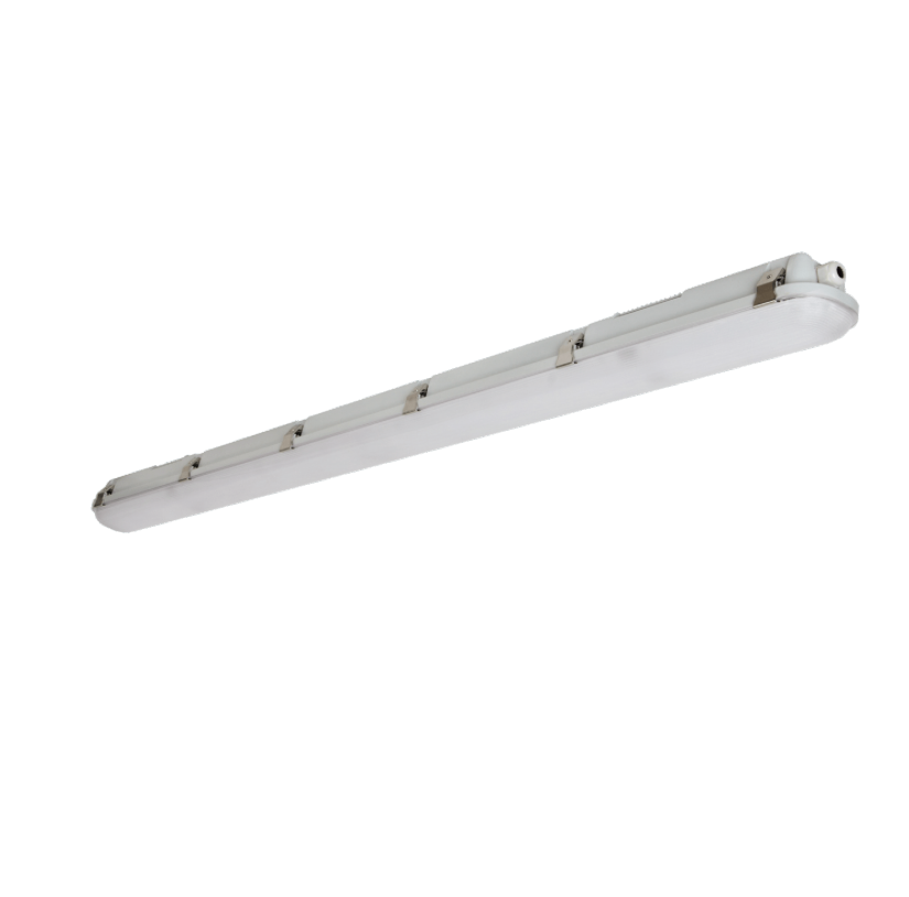 ST-TRI07L LED Tri-Proof Light | IP65/IP66 Waterproof Industrial LED Fixture with Metal Locking Clips