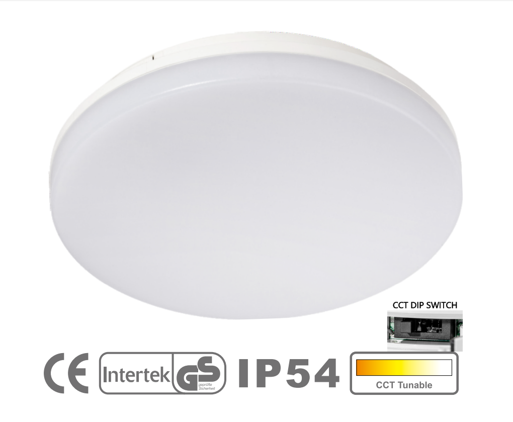 TL5066-2-CCT#IP54 CCT Tunable LED Ceiling Lamp Round LED Panel Light with CE GS for Home Office Hospital Kitchen