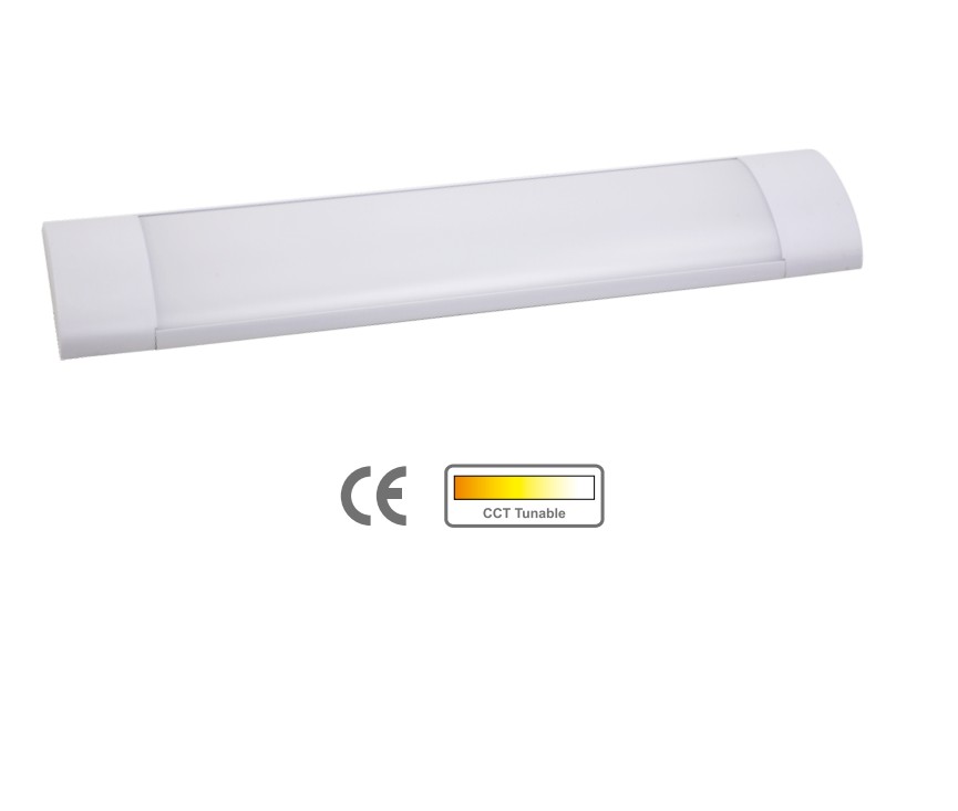 TL6005 CCT Tunable LED Batten Light 25W 35W 48W Linear Ceiling Light for Commercial Garage Warehouse Lighting