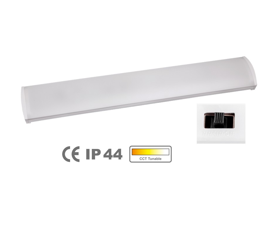 TL6016-CCT IP44 CCT Tunable LED Linear Ceiling Light 24W 48W Dustproof Surface Mounted Light for Office Factory Shop and Warehouse