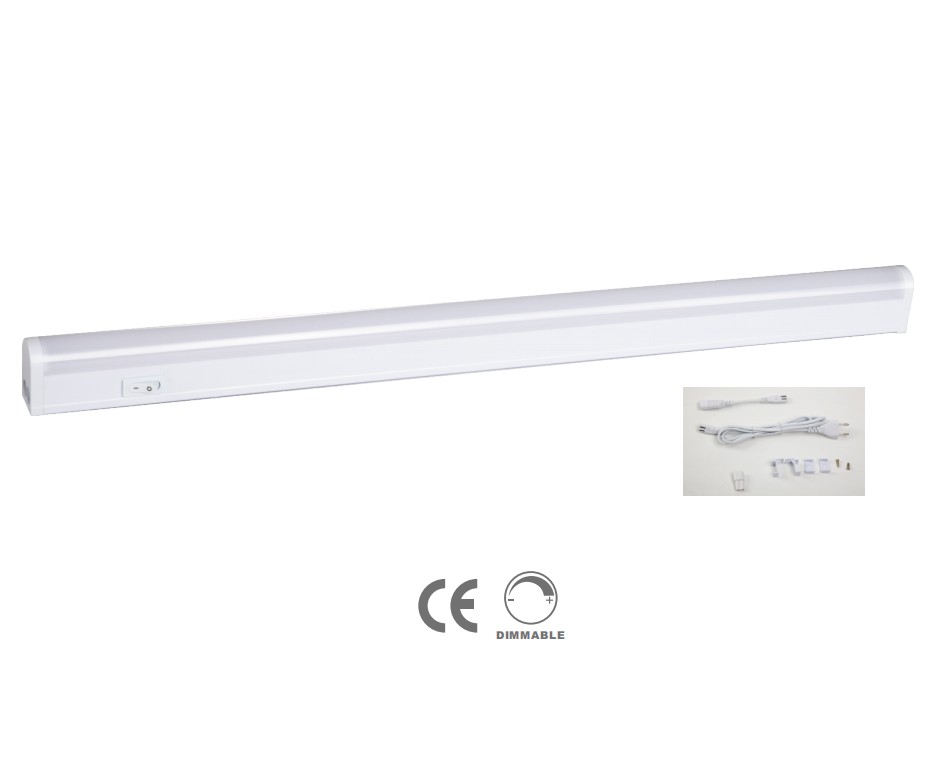 TL4001C-DIM-2 Dimmable LED T5 Batten Light | Linkable Linear Tube Light with On/Off Switch | 4W–22W Adjustable Brightness