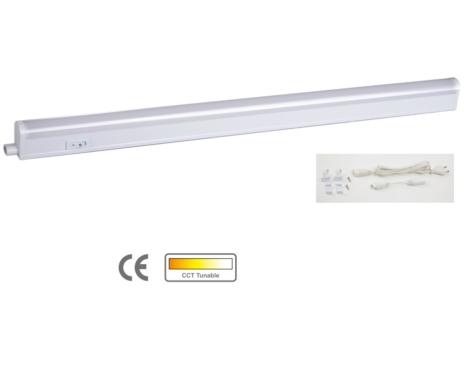 TL4001C-2 CCT LED T5 Batten Light Linkable Integrated Linear Tube Light with Adjustable Color Temperature 4W–22W