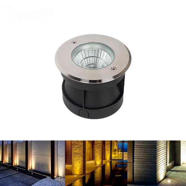 ST-OG65-5R Round COB LED Underground Light IP65 Recessed In-Ground Uplight 7W-30W for Garden & Landscape Lighting
