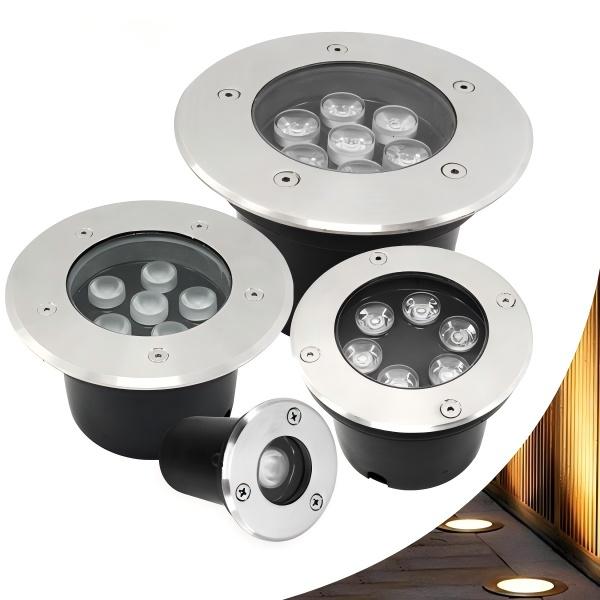 ST-OG65-7R Round LED Underground Light IP65 Recessed In-Ground Uplight 1W-36W for Garden & Landscape Lighting